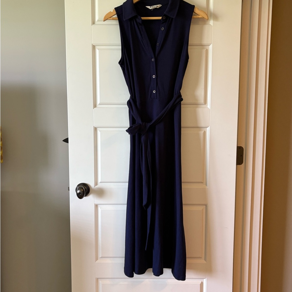 Boden Laura Sleeveless Jersey Shirtdress Navy Size 6